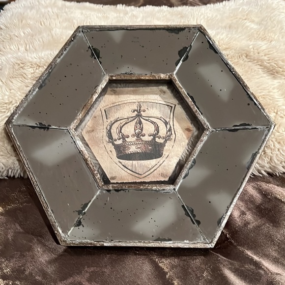 Vintage Distressed Mirrored Framed Artwork - Picture 1 of 5